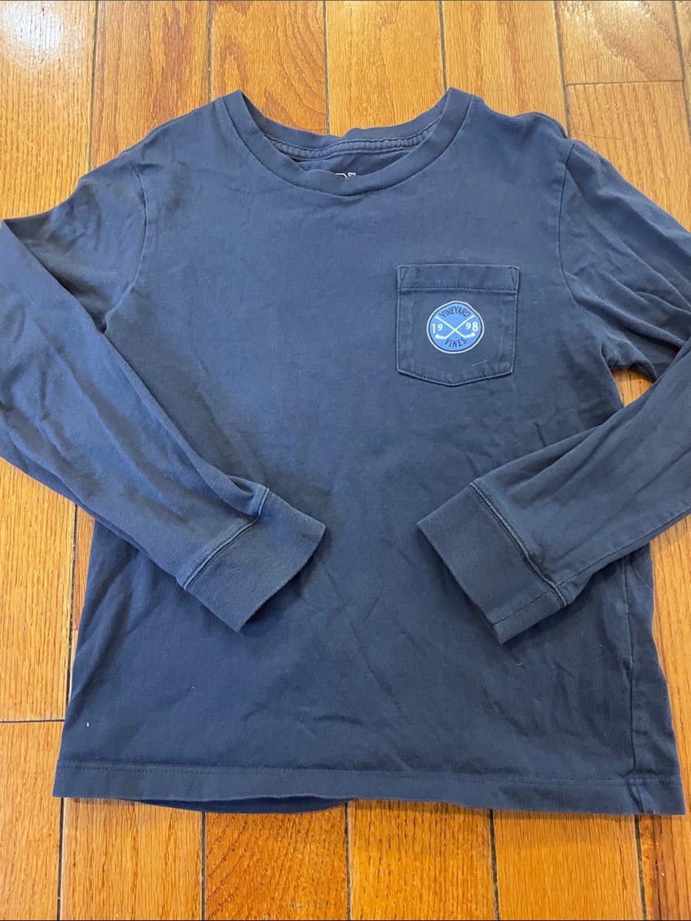 Vineyard Vines Navy Long Sleeve Pocket Tee